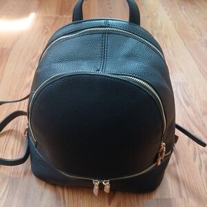Black‎ Leather Backpack